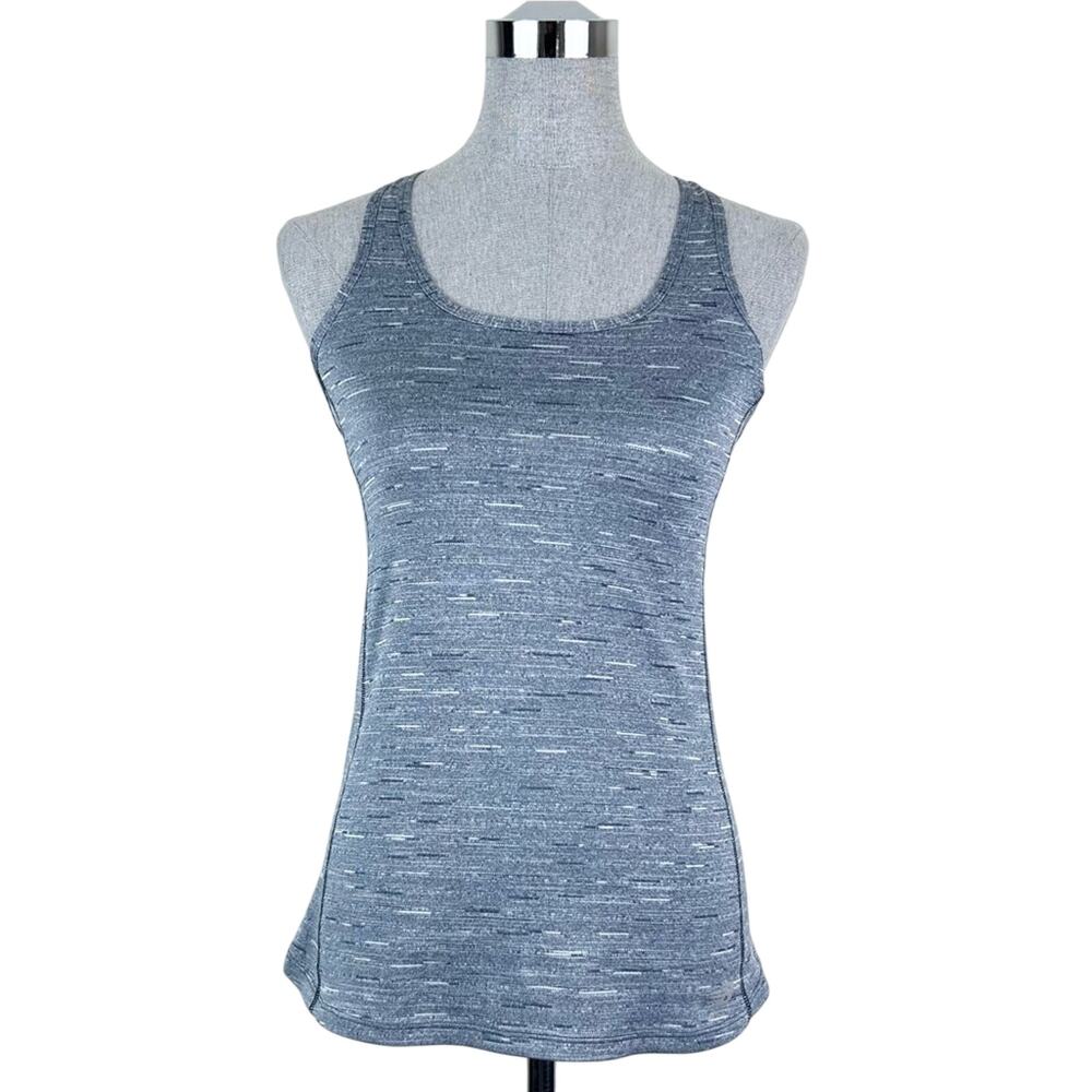 New Balance Heathered‎ Gray Racerback Athletic Running Tank Top